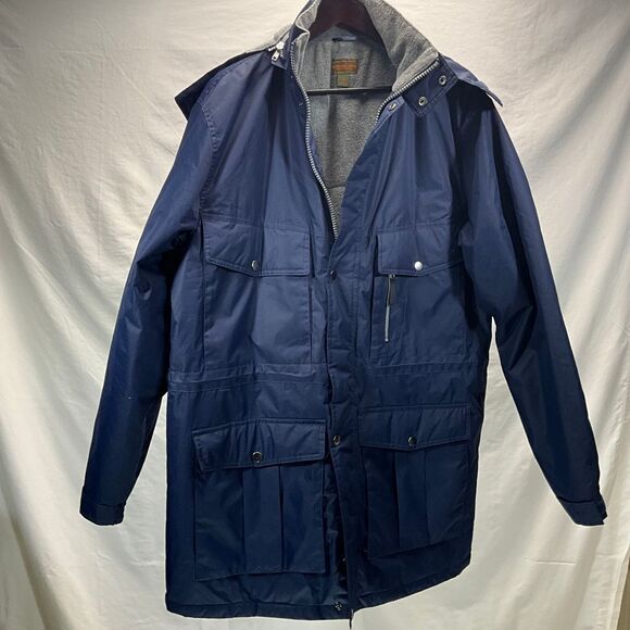 Boulder Creek Trading Company Other - Boulder Creek Navy Blue Winter Parka Fleece Lined Utility Jacket Mens Tall L‎